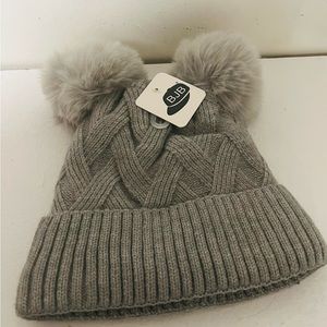 bjb hats with two pom poms